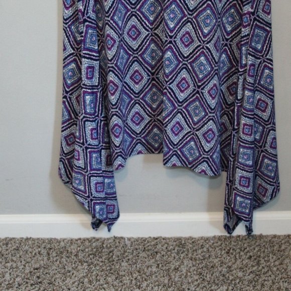 Chico's Diamond Print Dress Midi Stretch H11456 - Picture 3 of 11